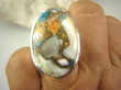 bpe8041 Biała Ostryga Klasyczny Pierścień OSTRYGOWY TURKUS MIEDZIANY Turkus OSTRYGA Muszla złota MIEDZ r.18 Srebro 925 # - 3