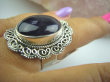 bpe4975 Biżuteria Orientalna !!  Pierścień naturalny AMETYST - kamień mądrości (migrena, bezsenność) r.18 Srebro 925 # - 9
