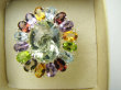 bpee4627 Wooow BOSKO PIĘKNY WIELOBARWNY Lux Pierścień Pierścionek naturalny Zielony Ametyst, Fioletowy Ametyst, Granaty, Oliwin, Kwarc Dymny, Cytryn, Blue Topaz r.17 SREBRO 925 # - 2
