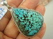 bwe3383 CUDOWNY OKAZ 6.1 cm !!! UNIKAT Piękny Egzotyczny Wisior naturalny TURKUS Turkusy Srebro 925 # - 2