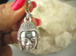bwe3003 Bajecznie piękny AMULET Cacko GŁOWA BUDDY - SYMBOL MĄDROŚCI !!! Orientalny Lśniący Wisior z wizerunkiem Buddy BUDDA Cały ze Srebra Srebro 925 # - 3