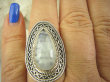 bpe6964 LODOWA KROPLA !!! Egzotyczny Pierścień Kamień Księżycowy r.16 Srebro 925 # - 2