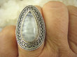 bpe6964 LODOWA KROPLA !!! Egzotyczny Pierścień Kamień Księżycowy r.16 Srebro 925 # - 5