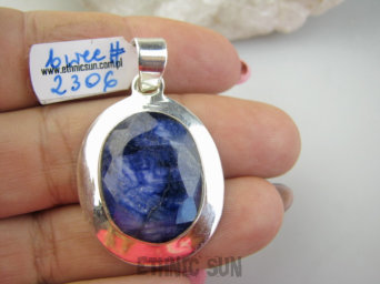 bwee2306 SZAFIROWA LŚNIĄCA HRABIANKA !!!! Okaz 12g !!! Wisior Zawieszka SZAFIR Indyjski - WIERNOŚĆ związkach , Stres, choroby oczu ciśnienie , Szafiry lśniące Srebro 925 #