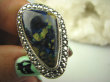 bpe8275 Niezwykły Dotyk Natury Wielobarwny CUD NATURY 15g Okaz Pierścień naturalna CHRYZOKOLA I AZURYT r.16/ r.17 Srebro 925 # - 4