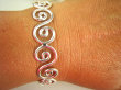 bb3475 Egzotyczna biżuteria zakręcone SPIRALE !!! Śliczna wygodna Otwarta Bransoleta Bangla Cała ze SREBRA Srebro 925 # - 4