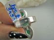 bpe9494 Orientalna Piękność Długi 3.7 cm cudownie zdobiony Pierścień Pierścionek Zielony Onyks r.19 Srebro 925 # - 7
