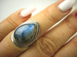 bpe8365 Egzotyczny Pierścień Pierścionek Niebieski LABRADORYT Spektrolit - kamień Zorzy Polarnej  r.14 SREBRO 925 # - 5