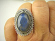 bpe8605 Piękny Orientalny Pierścień Pierscionek Niebieski Labradoryt Spektrolit - kamień Zorzy Polarnej r.18 Srebro 925 # - 3