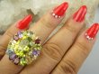 bpee4716 Wooow BOSKO PIĘKNY WIELOBARWNY Lux Pierścień Pierścionek naturalny Cytryn Lemon, Ametyst, Granaty, Oliwin, Blue Topaz r.15 SREBRO 925 # - 5
