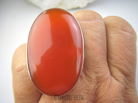 bpe9301 DUŻY 23g! Cudowny Regulowany Klasyczny Pierścień czerwony ONYKS regeneruje SERCE, EGZEMY,PAMIĘĆ r.16,r.17, r.18, r.19 Srebro 925 #