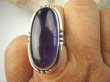 bpe7180 DŁUGI 3.5 cm Egzotyczny Pierścień Fioletowy AMETYST Kamień Mądrości (migrena bezsenność ) r.17 Srebro 925 # - 5