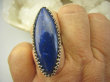 bpe7201 EGZOTYCZNA DAMA !!! Orientalny Długi 4,3 cm Pierścień z królewskim Lapis Lazuli strażnik prawdy i mądrości r.17 Srebro 925 # - 4