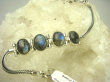 bb2764 Biżuteria Orientalna !!! Bardzo Wygodna niebiesko -chabrowa  Delikatna Bransoleta Labradoryt Spektrolit - kamień Zorzy Polarnej Srebro 925 # - 4