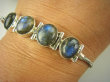 bb2764 Biżuteria Orientalna !!! Bardzo Wygodna niebiesko -chabrowa  Delikatna Bransoleta Labradoryt Spektrolit - kamień Zorzy Polarnej Srebro 925 # - 5