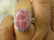 bpe8189 Pastelowy Delikatny Pierścień Pierścionek Różowy RODOCHROZYT - kamień miłości r.18 Srebro 925 # - 2