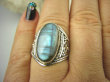 bpe6691 WIELOBARWNY Ażurowy delikatny Pierścień Labradoryt Spektrolit - kamień zorzy polarnej r.18/ r.19 Srebro 925 - 2