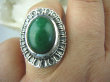 bpe5689 Jadeitowy MELONIK  !!!  Duży i Piękny OKAZ Pierścień zielony Jadeit - antystresowy KAMIEŃ DOBROBYTU r.16 Srebro 925 #  - 5