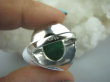 bpe5689 Jadeitowy MELONIK  !!!  Duży i Piękny OKAZ Pierścień zielony Jadeit - antystresowy KAMIEŃ DOBROBYTU r.16 Srebro 925 #  - 10