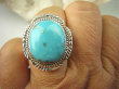 bpe7746 Śliczny OKAZ Pierścień naturalny intensywny niebieski TURKUS ARIZONA Turkusy r.19 Srebro 925 # - 6