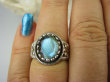 bpee3477  CUDOWNY !! Biżuteria Egzotyczna Delikatny Pierścień szlifowany Niebieski Labradoryt Spektrolit kamień Zorzy Polarnej r.16 Srebro 925 # - 3