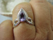 bpee2999 Delikatny śliczny Pięknie Zdobiony Pierścień szlifowany Ametyst - kamień mądrości r.19/r.20 Srebro 925 - 5