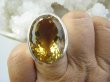 bpee4265 OBŁĘDNY WIELKOLUD 28g Ogromny Niezwykły Słoneczny Złoty Okaz  !!! Lśniący Duży Pierścień Pierścionek Słoneczny CYTRYN  r.17/ r.18 Cytryn - kamień Antycukrzycowy Srebro 925 # - 4