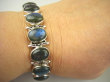 bb3626 Klasyczna Piękność !!! Duża 32G Bransoleta z labradorytami 9 sztuk LABRADORYT Spektrolit - kamień Zorzy Polarnej Srebro 925 # - 5