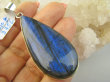 bwe3752 NIEBIESKO GRANATOWA KROPLA Duży 20 gramów !! Klasyczny Wisior Zawieszka LABRADORYT Spektrolit - kamień Zorzy Polarnej lśniące SREBRO 925 # - 6