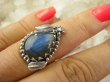 bpe9101 Czarodziejsko Piękny Orientalny Pierścień Pierścionek Labradoryt Spektrolit - kamień Zorzy Polarnej r.14 Srebro 925 # - 4
