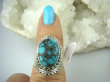 bpe5544 Turkusowa EGZOTYKA !!! Delikatny Pierścień naturalny TURKUS - opiekun ciała i duszy r.17 Srebro 925 # - 6