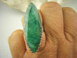 bpee3826 ZIELONY KROKODYL Szmaragdowy CUDNY Długi 4.2 cm Pierścień zielony Szmaragd Indyjski Szmaragdy r.18 Srebro 925 # - 4