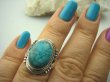 bpe4145 Biżuteria Egzotyczna !!! Orientalny Piękny Pierścień turkusowy Howlit r.14 Srebro 925 # - 4