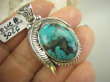 bwe3026 BIŻUTERIA ORIENTALNA !!! Duży Egzotyczny WISIOR Indian Nawaho ORLE PIÓRO naturalny TURKUS Turkusy Srebro 925 # - 2