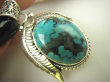 bwe3026 BIŻUTERIA ORIENTALNA !!! Duży Egzotyczny WISIOR Indian Nawaho ORLE PIÓRO naturalny TURKUS Turkusy Srebro 925 # - 4