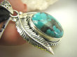 bwe3026 BIŻUTERIA ORIENTALNA !!! Duży Egzotyczny WISIOR Indian Nawaho ORLE PIÓRO naturalny TURKUS Turkusy Srebro 925 # - 5