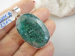 bwee2314 SZMARAGDOWY Duży Okaz 18 gramów !! 4.6 cm Wisior Zawieszka Szmaragd Indyjski Szmaragdy KAMIEŃ MIŁOŚCI lśniące Srebro 925 # - 8