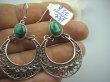 bke778 Duże długie 5.7 cm  szerokie Ażurowe Przepiękne orientalne Kolczyki Malachit - pobudza kreatywność Srebro 925  - 4