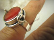bpe6303 Biżuteria Orientalna !!! Otwierany Pierścień na Zdjęcia, Marzenia SEKRETNIK Czerwony ONYKS r.13 Srebro 925 # - 2