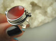 bpe6303 Biżuteria Orientalna !!! Otwierany Pierścień na Zdjęcia, Marzenia SEKRETNIK Czerwony ONYKS r.13 Srebro 925 # - 5