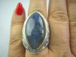 bpe4877 Masywny szaro niebieski GIGANT 22 GRAMY !!  Duży Pierścień Labradoryt Spektrolit kamień Zorzy Polarnej r.23/r.24 Srebro 925 # - 3