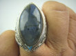 bpe4877 Masywny szaro niebieski GIGANT 22 GRAMY !!  Duży Pierścień Labradoryt Spektrolit kamień Zorzy Polarnej r.23/r.24 Srebro 925 # - 6