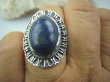bpe5163 Egzotyczny Pierścień z królewskim Lapis Lazuli - strażnik prawdy i mądrości r.19 Srebro 925 # - 6