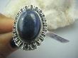 bpe5163 Egzotyczny Pierścień z królewskim Lapis Lazuli - strażnik prawdy i mądrości r.19 Srebro 925 # - 7