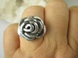 bpe8806 RÓŻA KRÓLOWA KWIATÓW !!! Niezwykły Lśniący Pierścień Róża Pierścionek z dmuchanego srebra r.15/r.16 Srebro 925 - 6
