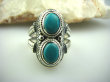 bpe2183 Cudny PIERŚCIEŃ Greckie wzory naturalny TURKUS - turkusy  r.21 Srebro 925 # - 2