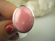 bpe6664 Pastelowo Różowy Skarb THULIT Klasyczny Pierścień RÓŻOWY THULIT (Rosaline) r.17 lśniące Srebro 925 # - 8