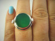 bpe6302 Biżuteria Orientalna !!! Otwierany Pierścień na Zdjęcia, Marzenia lub truciznę SEKRETNIK Zielony ONYKS r.15 Srebro 925 # - 6