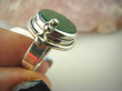 bpe6302 Biżuteria Orientalna !!! Otwierany Pierścień na Zdjęcia, Marzenia lub truciznę SEKRETNIK Zielony ONYKS r.15 Srebro 925 # - 9