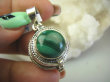 bwe3294 Piękny Delikatny Sekretnik Na Zdjęcia FOTO lub Marzenia otwierany Wisior Zielony MALACHIT Srebro 925 # - 13